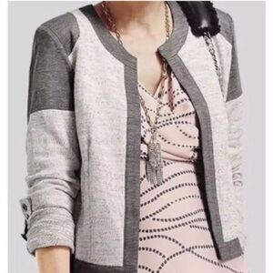 Cabi Gunmetal gray fitted Moto blazer #211